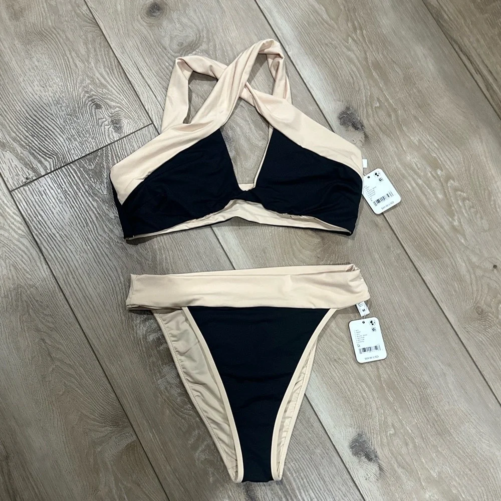 🆕 FREE PEOPLE X KYA Reversible Coco Bikini Top & Camilia Bikini Bottom - Picture 2 of 13